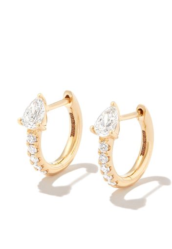 Anita Ko 18kt yellow gold Bobbi diamond hoop earrings