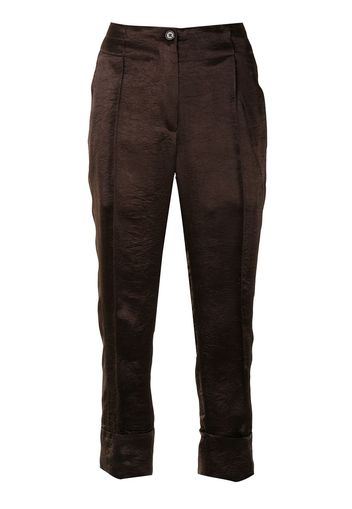 Ann Demeulemeester Hose in Knitteroptik - Braun