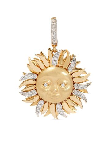 Annoushka 18kt yellow diamond gold sun charm