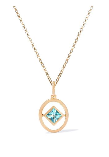 Annoushka 14kt yellow gold Aquamarine March Birthstone necklace