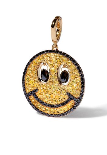 Annoushka 18kt yellow gold Happy Charm Reversible diamond and sapphire pendant