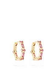 Annoushka 18kt yellow gold sapphire hoop earrings