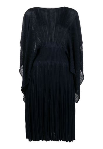 Antonino Valenti fully pleated slit-sleeve dress - Blau