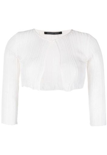 Antonino Valenti knitted silk cropped cardigan - Nude