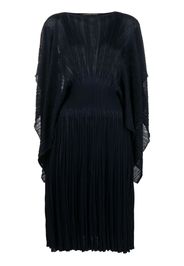 Antonino Valenti fully pleated slit-sleeve dress - Blau