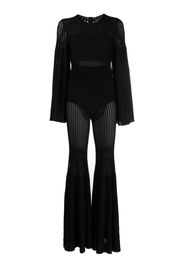 Antonino Valenti Desiree ribbed flared-design jumpsuit - Schwarz