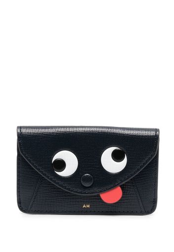 Anya Hindmarch graphic-print leather purse - Blau