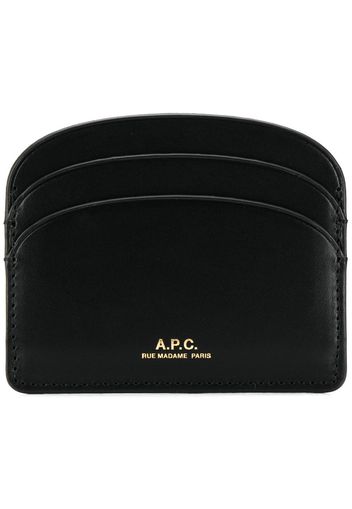 A.P.C. Kartenetui mit Logo - Schwarz