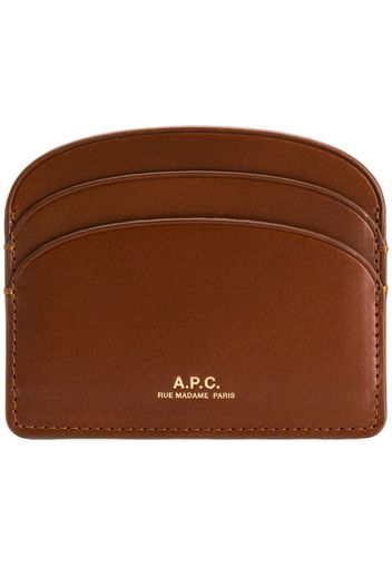 A.P.C. Kartenetui mit Logo - Braun