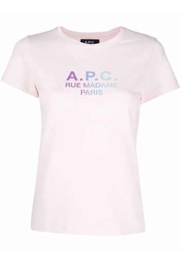A.P.C. Rue Madame Paris cotton T-shirt - Rosa