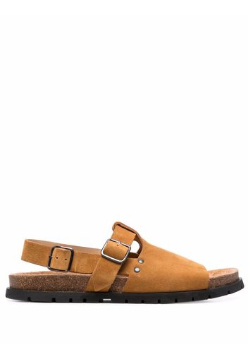 A.P.C. Noe suede slingback sandals - Braun