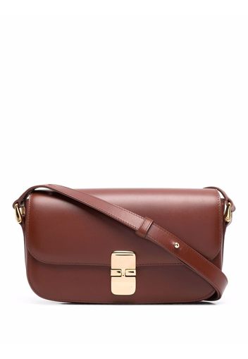 A.P.C. Grace foldover crossbody bag - Braun