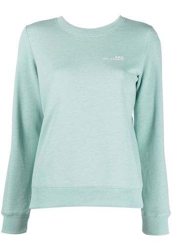 A.P.C. Sweatshirt mit Rundhalsausschnitt - Blau