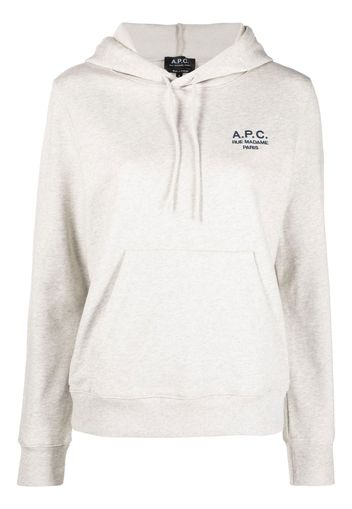 A.P.C. Manuela drawstring hoodie - Nude