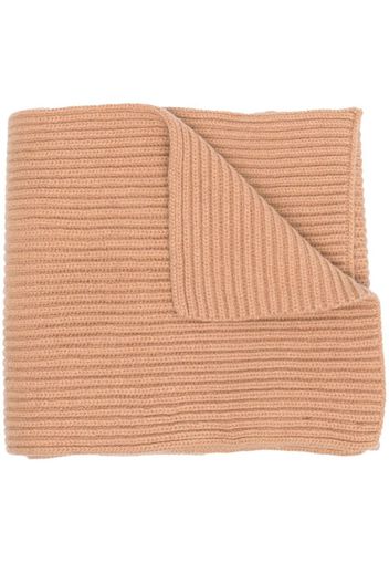 A.P.C. long rib-knit scarf - Braun