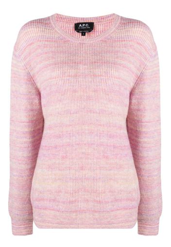 A.P.C. marl-knit crew-neck jumper - Rosa