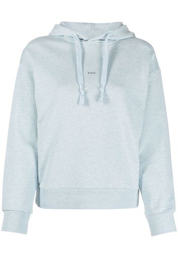 A.P.C. Larry logo-print hoodie - Blau