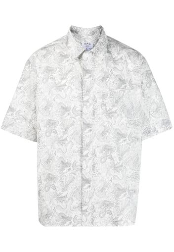 A.P.C. paisley-print short-sleeve shirt - Weiß