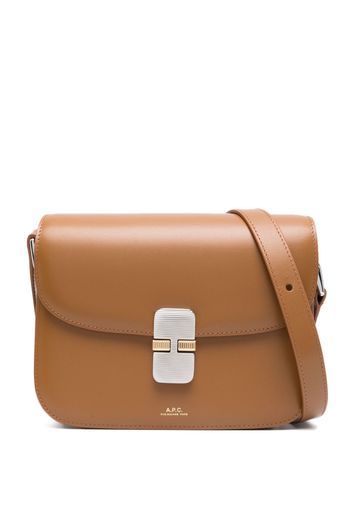 A.P.C. small Grace shoulder bag - Braun