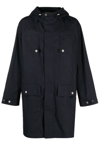 A.P.C. drawstring-hood cotton parka - Blau