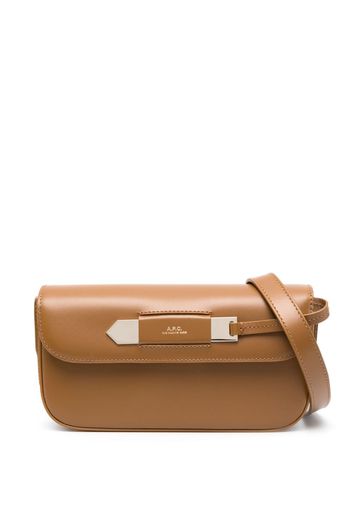 A.P.C. Charlotte leather shoulder bag - Braun