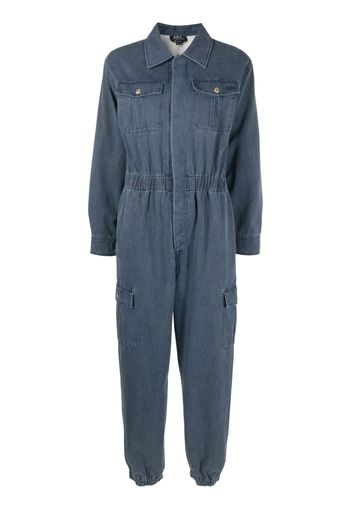 A.P.C. Danica cotton jumpsuit - Blau