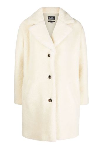 A.P.C. Nicolette teddy coat - Nude