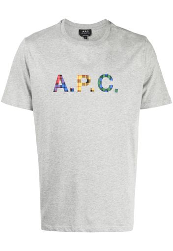 A.P.C. logo-print short-sleeve T-shirt - Grau