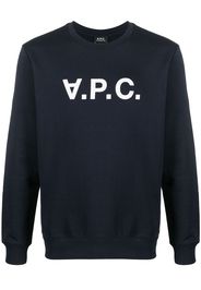 A.P.C. Sweatshirt mit Logo-Print - Blau