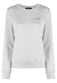 A.P.C. Sweatshirt mit Logo-Print - Grau