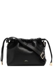 A.P.C. drawstring logo-detail satchel bag - Schwarz