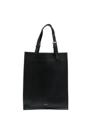 A.P.C. logo-print buckled tote bag - Schwarz