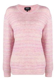 A.P.C. marl-knit crew-neck jumper - Rosa