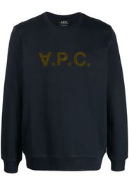 A.P.C. logo print sweatshirt - Blau