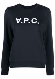 A.P.C. VPC logo-print cotton sweatshirt - Blau