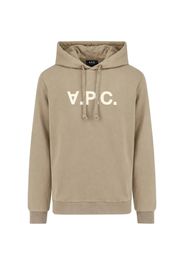 A.P.C. logo-print hoodie - Nude