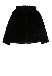 apparis kids TEEN Kapuzenmantel aus Faux Fur - Schwarz