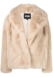 Apparis Oversized-Mantel aus Faux Fur - Nude