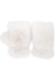 Apparis Handschuhe aus Faux Fur - Weiß