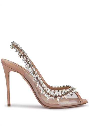 Aquazzura 'Temptation' Peeptoe-Sandalen - Nude