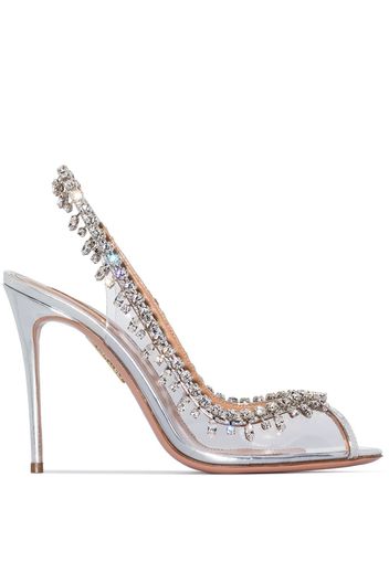 Aquazzura 'Temptation' Sandalen, 105mm - Silber