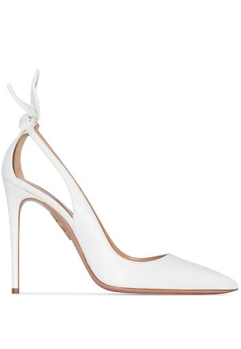 Aquazzura Pumps mit Schleife 105mm - Weiß