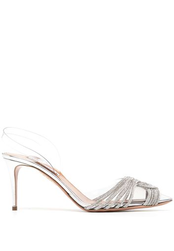 Aquazzura Gatsby Sling Pumps - Silber