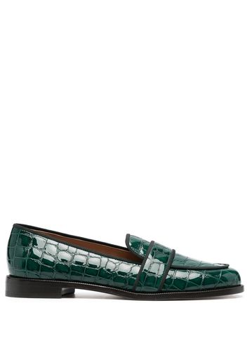 Aquazzura Martin croco-embossed detail loafers - Grün