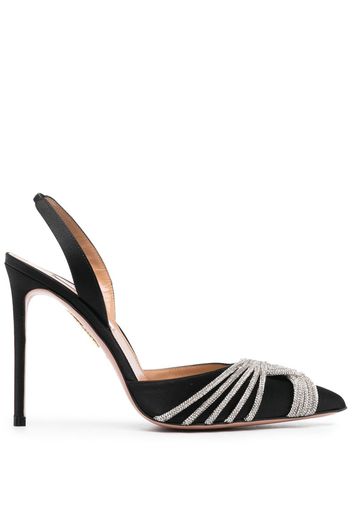 Aquazzura crystal-embellished 115mm heeled pumps - Schwarz