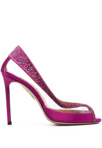 Aquazzura 105mm crystal-embellished pumps - Rosa