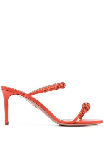 Aquazzura Disco Dancer 85mm leather mules - Orange