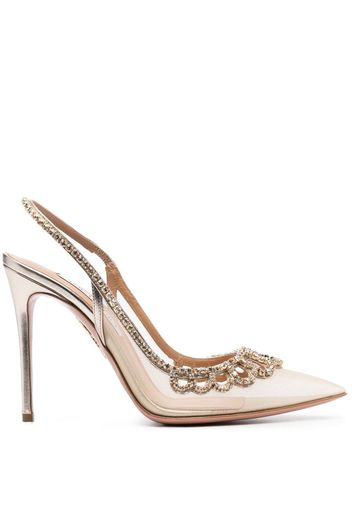 Aquazzura Tiara Slingback-Pumps 105mm - Nude