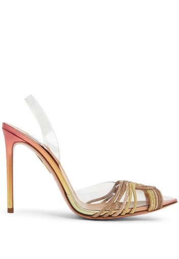 Aquazzura Slingback-Pumps mit Kristallen - Gelb