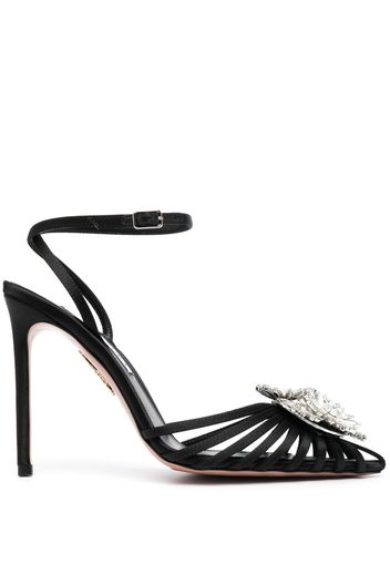 Aquazzura Crystal Margarita 110mm leather pumps - Schwarz